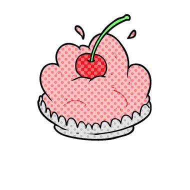 Basit bir çizgi film animasyonu lezzetli tatlı.