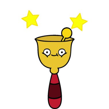 Basit bir döngü animasyonu okul çanının sevimli bir çizgi filmi.