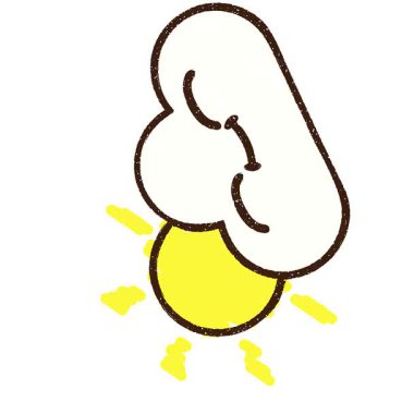 Basit bir döngü animasyon Bulut Tebeşiri Çizimi