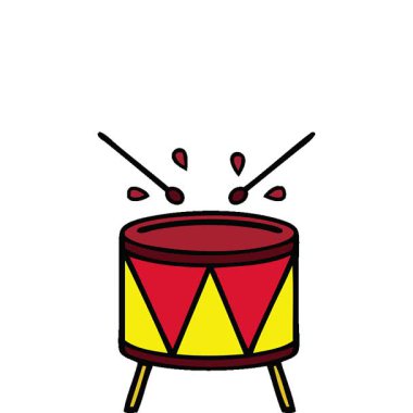 Basit bir döngülü sevimli bir davul çizgi filmi.