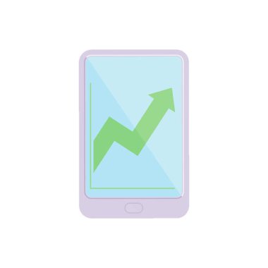 Basit bir döngü canlandırmalı elektronik tablet iş performansı grafik vektör resimleme simgesi