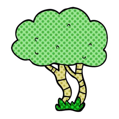 Basit bir çizgi film karalama ağacı.