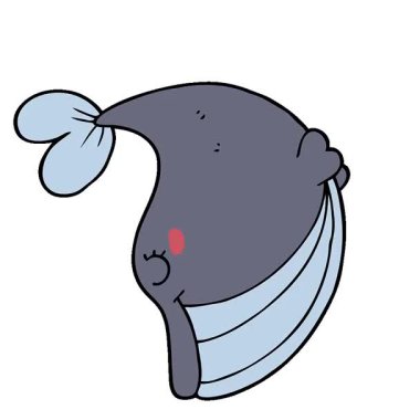 Basit bir çizgi film balinası.