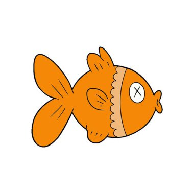 Basit bir döngü animasyon Japon balığı.