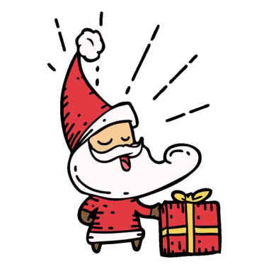 Geleneksel dövme stili Noel Baba karakterinin basit bir canlandırması.