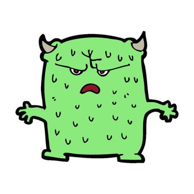 Basit bir çizgi film animasyonu küçük uzaylı.