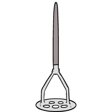 Basit bir çizgi film çizgi film patates ezicisi.