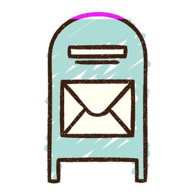 Basit bir döngü canlandırmalı Posta Kutusu Tebeşir Çizimi