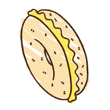 Basit bir döngülü simit tebeşiri çizimi