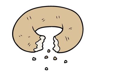 Basit bir çizgi film donutu.