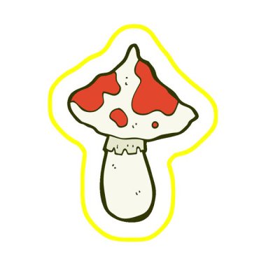 Basit bir döngü çizgi film mantarı taburesi.