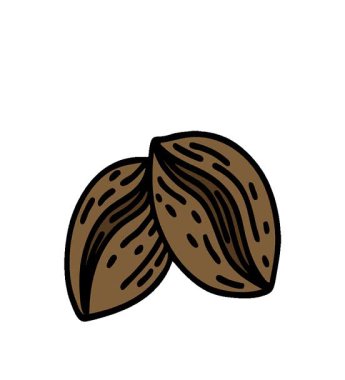 Geleneksel kahve çekirdeği stilinde basit bir çizgi film dövmesi.