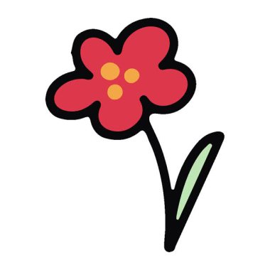 Basit bir döngü animasyon basit çiçek tasarımı