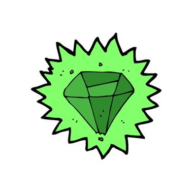 Basit bir döngü çizgi film zümrüdü.