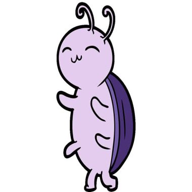 Basit bir döngü animasyon sevimli çizgi film hatası