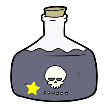 Basit bir çizgi film animasyonu. Suikastçı zehri şişesi.
