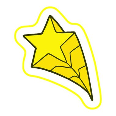 Basit bir çizgi film yıldızı kayması.