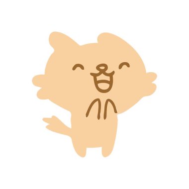 Basit bir döngü animasyonu stresli küçük bir kedi