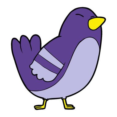 Basit bir çizgi film kuşu.