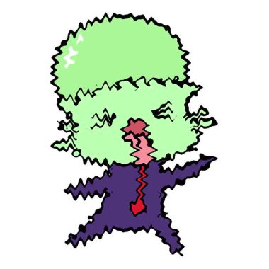 Basit bir döngülü çizgi film yaratığı.