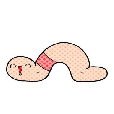 Basit bir çizgi film solucanı.