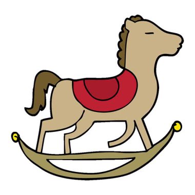 Basit bir sallanan çizgi film atı.