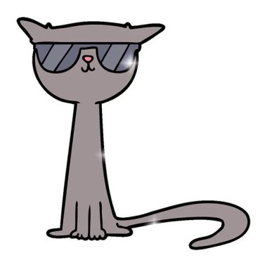 Basit bir çizgi film animasyonu. Havalı kedi.