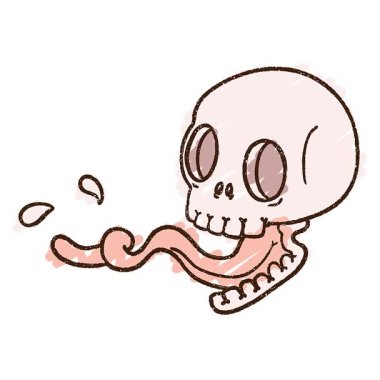 Basit bir döngü animasyonu Korkunç Kafatası Tebeşiri Çizimi