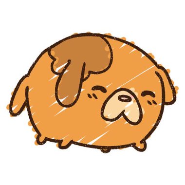 Basit bir döngü animasyonu Küçük Köpek Tebeşiri Çizimi