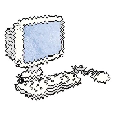 Basit bir çizgi film çizgi roman ofis bilgisayarı.