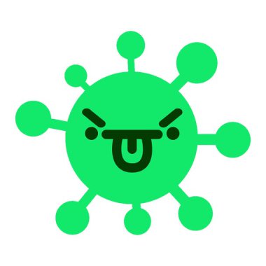 Basit bir döngü hareketli kızgın yüz dil simgesini dışarı çıkarıyor