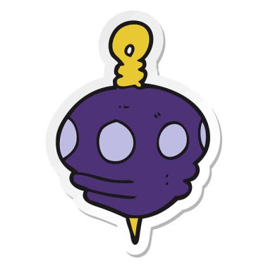 Bir çizgi film Noel dekorasyonunun basit bir döngü canlandırmalı çıkartması.