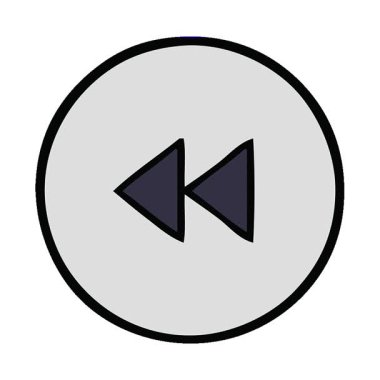 Basit bir geri sarma düğmesi çizgi filmi.