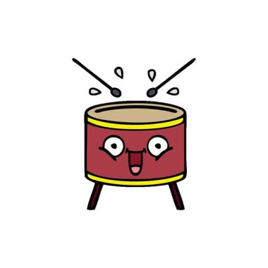 Basit bir döngülü sevimli bir davul çizgi filmi.