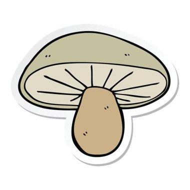 Çizgi film mantarının basit bir döngü canlandırmalı çıkartması.