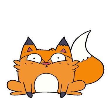 Basit bir döngü çizgi filmi ürkmüş tilki