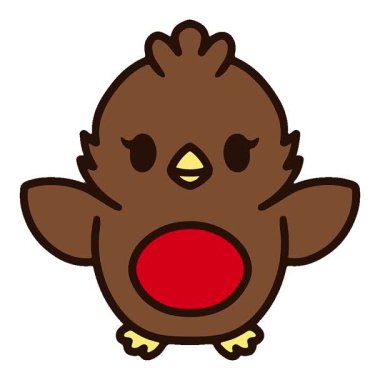 Basit bir döngü animasyonu tatlı bir Robin