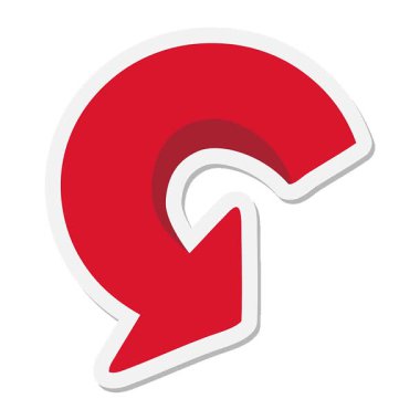 Basit bir döngü canlandırılmış tam dönüşlü ok etiketi