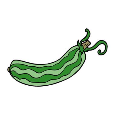 Basit bir çizgi film animasyon salatalığı.