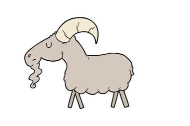 Basit bir çizgi film karakteri keçisi.