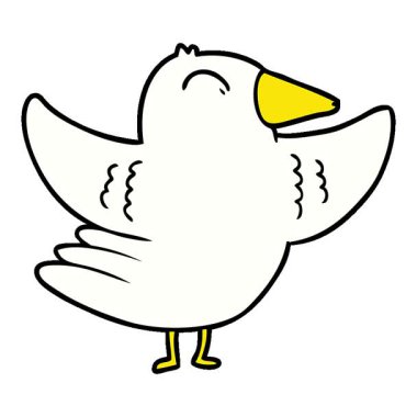 Basit bir çizgi film kuşu.