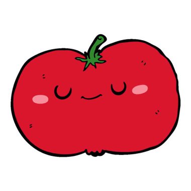 Basit bir çizgi film elması.