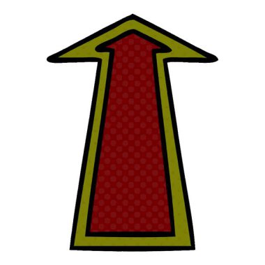 Basit bir döngü animasyon çizgi roman tarzı tuhaf çizgi film oku