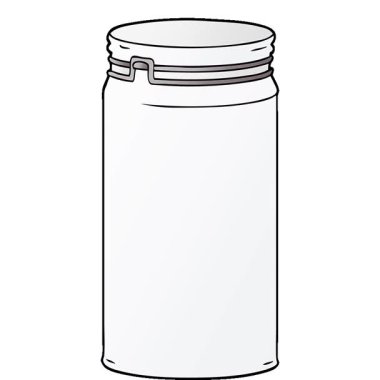 Basit bir çizgi film animasyonu boş cam kavanoz.