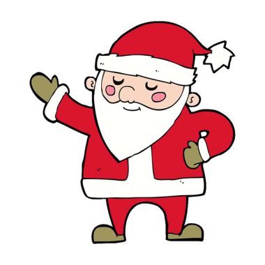 Basit bir çizgi film Noel Baba 'sı.