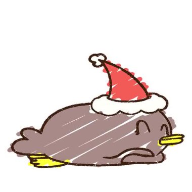 Basit bir döngü animasyon noel pengueni