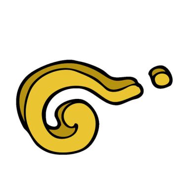 Basit bir döngü hareketli el çizimi karikatür tarzı soru işareti