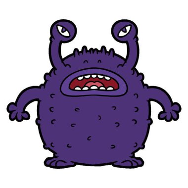 Basit bir döngü animasyonu huysuz çizgi film uzaylısı