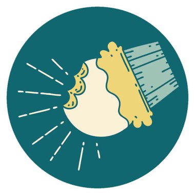 Dövme stili kekin basit bir döngü canlandırma simgesi.