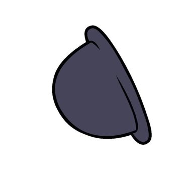 Basit bir çizgi film çizgi filmi şapkası.